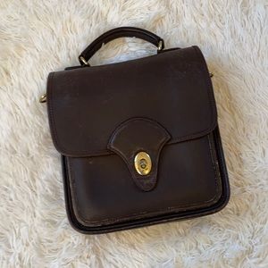 Cute rustic brown coach style handbag